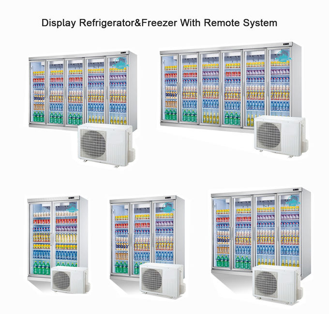 Refrigerador de cristal 0 del refresco de la puerta del sistema de enfriamiento del telecontrol del equipo de refrigeración de la tienda 6