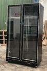 Refrigerador vertical de enfriamiento de la puerta de cristal de la fan para el refrigerador de la exhibición de la bebida de la energía del monstruo de la venta