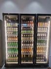 Color del negro del refrigerador de Shelfs de la bebida 5 de la barra del refrigerador de la botella de cristal del refrigerador de las bebidas