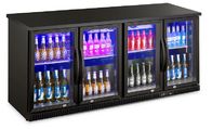 Congelador de refrigerador de cristal de Mini Drink Fridge Beer Cooler de la puerta del refrigerador 4 comerciales de la cerveza