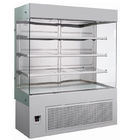 Escaparate de cristal de enfriamiento los 4ft, refrigerador abierto 1200*700*1900m m de la panadería de la fan del escaparate