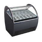 El congelador de cristal curvado 16 del escaparate del helado critica color modificado para requisitos particulares 1510*1100*1280m m