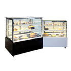 Escaparate de cristal con la iluminación llevada, refrigerador abierto de la panadería de gran capacidad del supermercado de los 7ft