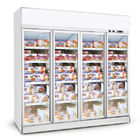 Congelador de cristal de la comida congelada de la puerta del montante 4 del supermercado, congelador de refrigerador comercial de la exhibición