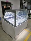 Congelador comercial de la exhibición del congelador de la exhibición del helado del refrigerador del polo