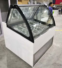 Congelador del helado del escaparate de la exhibición del polo del diseño moderno con el vidrio antiniebla de la Doble-capa