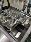 Las 18 bandejas comerciales por aire el refrigerador de cristal italiano de la exhibición de Gelato del congelador de la exhibición del helado de la refrigeración