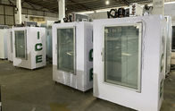 Congelador de cristal interior del almacenamiento del bolso de hielo de la puerta de los contenedores de almacenamiento grandes comerciales del hielo