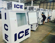 Expendidora automática empaquetada puerta inclinada al aire libre al por mayor del almacenaje del hielo