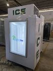 Expendidora automática de cristal comercial del almacenaje del hielo de la puerta con el enfriamiento de la fan