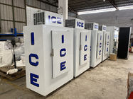 Congelador empaquetado expendidora automática al aire libre sólida del almacenaje del hielo del hielo de la puerta