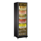 refrigerador de cristal lleno de la bebida de la exhibición 400L, refrigerador vertical de la cerveza con las luces LED