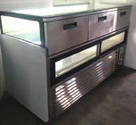 Refrigerador de mármol 1030W de la exhibición de la panadería de la base SS304 con el cajón