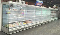 Refrigerador abierto del yogur de la leche del supermercado, soporte de exhibición de la fruta del refrigerador de la multi-cubierta en venta