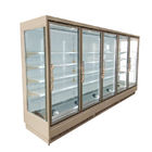 Refrigerador de enfriamiento de la exhibición de Multideck del supermercado de la fan con la puerta de cristal