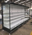 Refrigerador abierto vertical de la exhibición de la bebida de la cortina de aire de la exhibición del supermercado de la Multi-cubierta abierta comercial del refrigerador