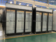 Refrigerador de cristal vertical de las puertas del refrigerador 3 de la exhibición de la bebida de la puerta del colmado