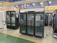 Supermercado vertical Refridgerators de la vitrina del congelador de las puertas de -22C 3 y congeladores