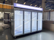 Congelador de refrigerador comercial del supermercado de la puerta del congelador de cristal al por mayor de la exhibición