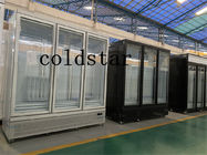 1600L 3 congelador vertical 110V de la exhibición de la puerta R290 para el helado