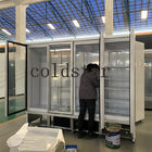 Automático descongele el refrigerador de cristal de la exhibición de la puerta R290 con el compresor de Secop