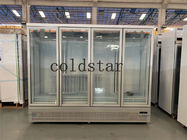 Refrigerador comercial de la puerta de cristal de los refrigeradores de la bebida de la capacidad grande