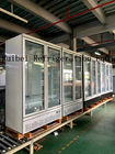 Congeladores de refrigeradores verticales de la exhibición de la puerta doble de la puerta de cristal comercial del congelador