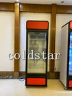 Automático descongele el refrigerador vertical de la exhibición de la puerta del congelador de cristal de la bebida