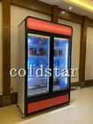 Escaparate más fresco de cristal de las puertas 1000L de la exhibición del refrigerador comercial de la bebida