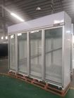 Refrigerador comercial y congelador de la puerta de cristal vertical de la refrigeración