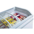 Congelador superior de cristal de la exhibición de la comida congelada del refrigerador de la exhibición de los pescados del congelador del pecho profundo comercial del supermercado