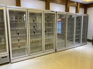 Bebida fría del refrigerador del escaparate del refrigerador de la tienda de la puerta de la exhibición de la bebida de cristal vertical comercial del refrigerador