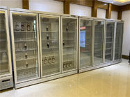 Tres puertas de cristal beben la cerveza del refresco del refrigerador refrigeraron el refrigerador vertical de los refrigeradores de la exhibición