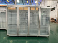 Refrigerador frío de la exhibición de la bebida de la bebida de las puertas de cristal verticales comerciales del refrigerador 3 para el supermercado