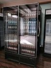 Gabinete comercial del congelador de la puerta del refrigerador de cristal de la exhibición para el supermercado