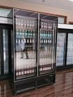 Refrigerador inferior de la exhibición de la bebida del compresor de la puerta de cristal llena con el certificado