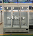 1600L refrigerador vertical de la puerta de cristal de la vitrina del refrigerador del refresco de 5 capas
