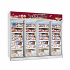Congelador de refrigerador vertical de cristal de la exhibición del helado de la puerta del congelador 2000L del supermercado