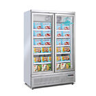 El congelador de enfriamiento del congelador del control numérico de la fan de cristal comercial de la puerta exhibe la comida congelada y el helado