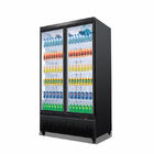 un refrigerador más fresco puertas de la exhibición vertical comercial de cristal de la bebida de 2
