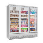 Congelador vertical del polo del helado del supermercado de cristal de las puertas de Ruibei 3