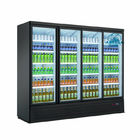 Bebida de la bebida de la exhibición del refrigerador cuatro del escaparate vertical de cristal vertical de la puerta/refrigerador fríos del refresco