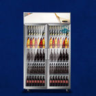 Refrigerador frío del refrigerador de la exhibición de la bebida de la cerveza de cristal de la puerta del supermercado de Comercial