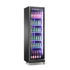La puerta de cristal bebe la cerveza del refresco del refrigerador refrigeró refrigerador vertical de la puerta de los refrigeradores de la exhibición el solo