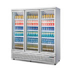1600L refrigerador vertical de la puerta de cristal de la vitrina del refrigerador del refresco de 5 capas
