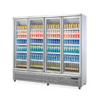 Refrigerador comercial de la puerta de cristal de los refrigeradores de la bebida de la capacidad grande
