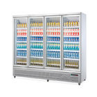 Escaparate de cristal refrigerado comercial del refrigerador de la puerta de los refrigeradores de la bebida