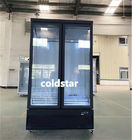 Refrigerador vertical de la bebida del refrigerador de la exhibición de la puerta de cristal comercial
