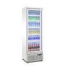 La puerta de cristal bebe la cerveza del refresco del refrigerador refrigeró refrigerador vertical de la puerta de los refrigeradores de la exhibición el solo