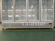 Congelador y refrigerador verticales de la exhibición de la puerta de cristal del supermercado con CE